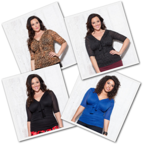 plus size sheer tops from Kiyonna