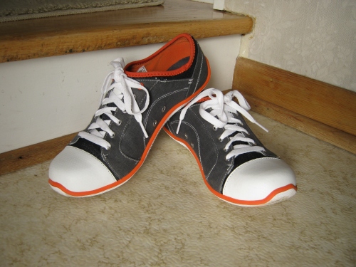 Orange and Grey Natural Sport Sneakers