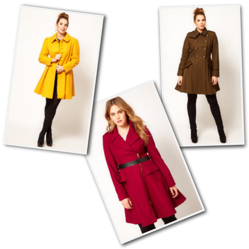 Plus size mac coats from Asos Curve.
