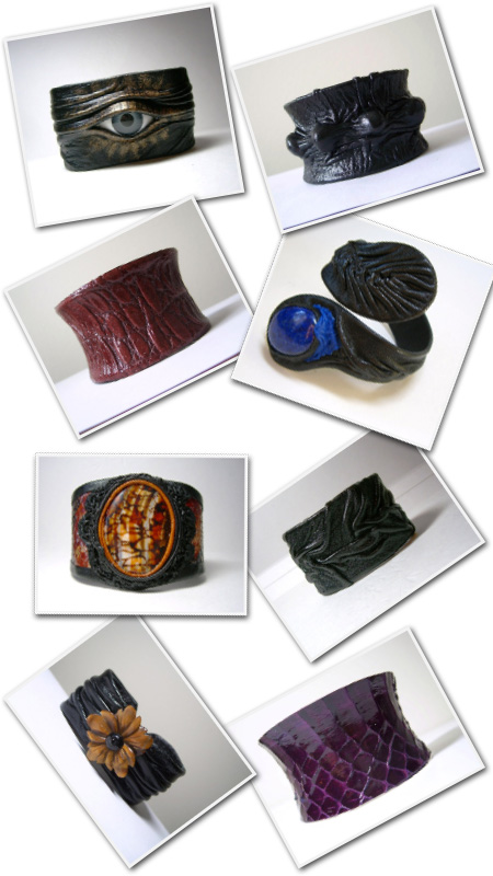 Leather Wrist Cuffs from Lea's Boutique on Etsy