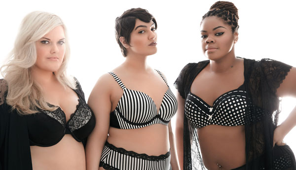 Plus size bloggers in lingerie for Addition-Elle.