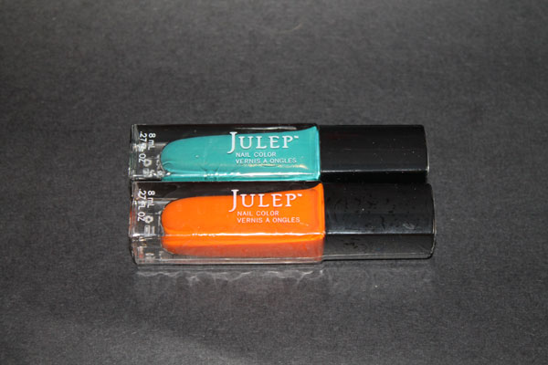 Here are the Lena and Kaylen nail polishes from Julep's April Brights Maven box.