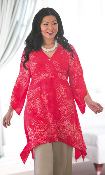 Plus size long red tunic from Making It Big.