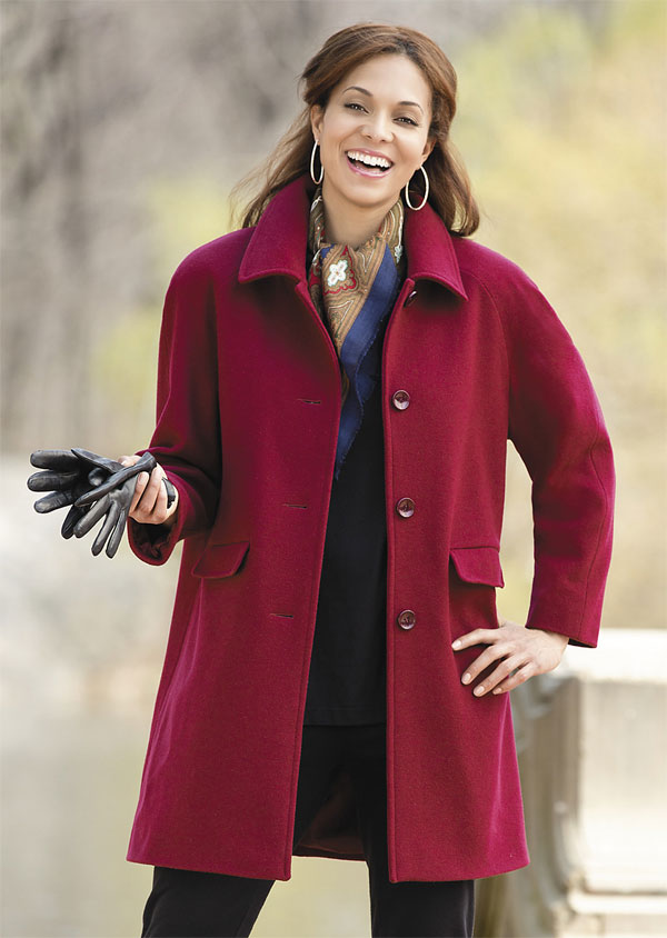 This lovely red plus size coat is from Ulla Popken