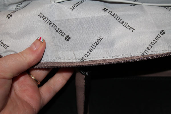 The inside of my shapely handbag.