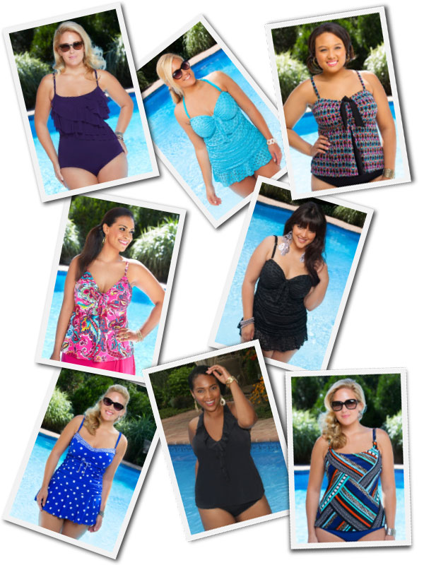 Eight new plus size swimsuits from Always for Me.