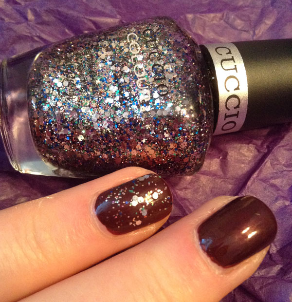 Within minutes I was trying the Cuccio top coat on my new mani. 