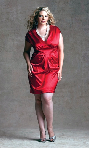plus size red cocktail dress