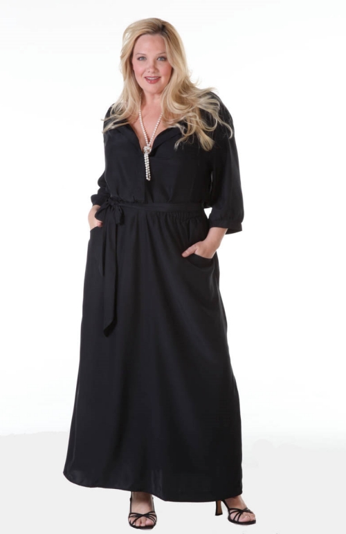 plus size maxi dress by designer Melissa Masse