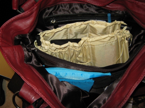 Inside Red Elin Handbag