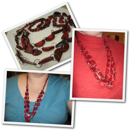 long red coconut bead necklaces