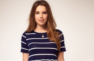 plus size navy and white striped dress from ASOS Curve
