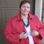 plus size coral trench coat from Penningtons