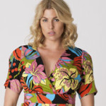 Featured plus size print dress from Madison Plus Select.